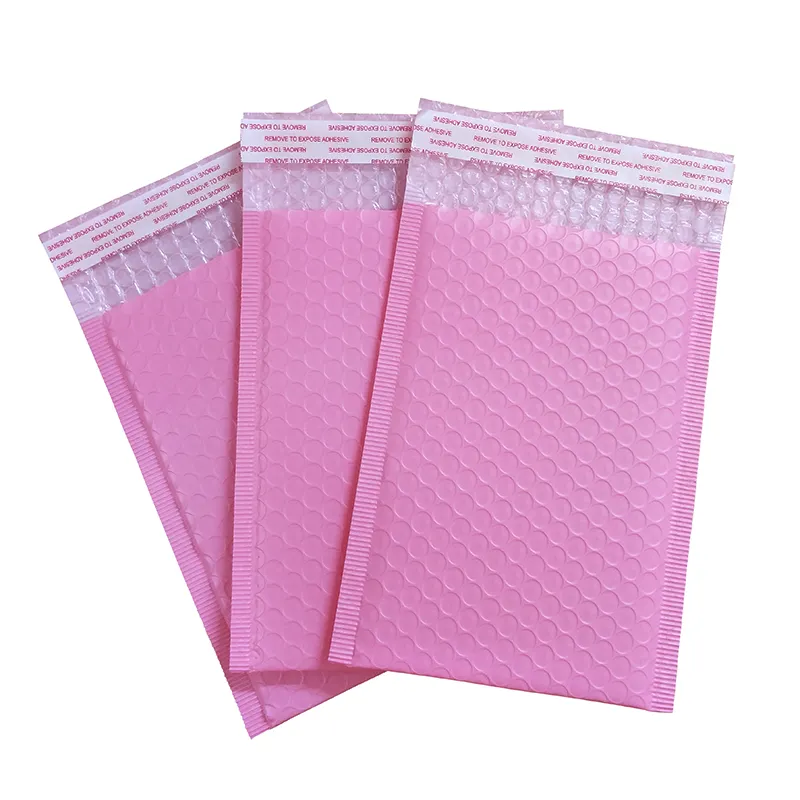 Enveloppes à bulles en plastique avec Logo personnalisé, lot de 50, emballage pour la livraison, fermeture automatique, Poly