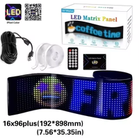 Nouvel écran numérique intelligent RGB couleur personnalisée, écran émotionnel, 16*144, yeux de démon, lumières LED pour camion, affichage publicitaire automobile