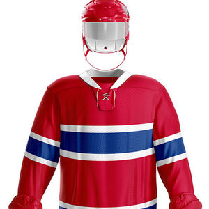 Service OEM personnalisable, ensemble d'uniformes de hockey sur glace, impression par transfert thermique, imperméable, 100% polyester, haute qualité, adulte unisexe - Product Image 6