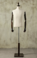 Mannequin Torse Homme en Plastique de Haute Qualité pour Présentation de Vêtements avec Support