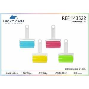 Juego de rodillo y removedor de pelusas pegajoso colorido de 144 piezas Limpieza manual para perros y alfombras de mascotas Proveedor a granel - Product Image 1