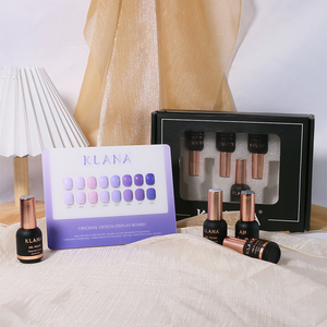 Newest Purple Gemstone Soild Gel <b>Nail</b> Polish <b>Set</b> Box 128 Colors TPO/HEMA FREE Purple Transparent Gel Polish OEM/ODM - Product Image 3