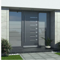 Porte de sécurité en acier de luxe moderne avec serrure multipoints, porte de sécurité en métal ignifuge et insonorisée pour la personnalisation technique