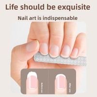 Kit d'outils de manucure en acier inoxydable, lime à ongles carrée double face et bande abrasive à grain grossier/fin, nouveau design