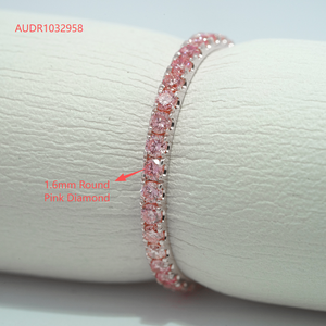 Anillo de Eternidad Completo STARSGEM de Oro Blanco Sólido de 10K para Mujer, Joyería Fina Apilable con Diamantes Rosados Cultivados en Laboratorio - Product Image 3