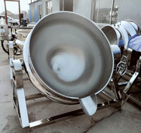 Baokang 100 litres industriel vapeur/gaz/électrique chemisé bouilloire de cuisson mélangeur de cuisson Pot veste bouilloire avec agitateur