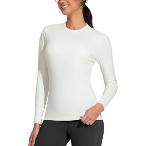 Camiseta térmica de manga larga con cuello redondo para mujer, ropa interior ajustada, ropa interior cálida para invierno - Product Image 1