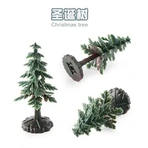 -시뮬레이션 숲 상록수 소나무 크리스마스 모델 풍경 장면 모래 테이블 장식