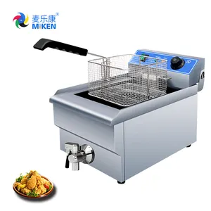 MK-131VB 13L Friteuse Électrique Commerciale En Acier Inoxydable de Haute Qualité 1 Panier Profond Machine de Friteuse de Poulet Avec Croustilles