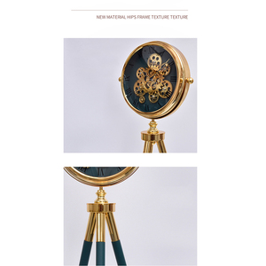 Orologio da Terra con Ingranaggi in Movimento Stile Europeo, Design Moderno in Metallo per Arredamento Soggiorno - Product Image 6