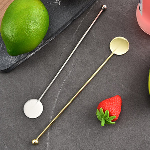 Bâtonnets de cocktail réutilisables en acier inoxydable 304 Bâtonnets d'agitation pour boissons au <span class=keywords><strong>café</strong></span> argentées de 7 pouces - Product Image 1