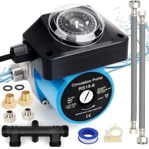 Swcfrtx Circulation Pump Rs15 6 With <b>Timer</b> For Indoor Water <b>Heater</b> Pipes Easy Installation - Product Image 1