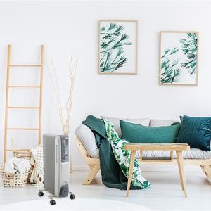 Radiatore a olio 1500W, 7 elementi, 3 potenze, con ruote, termostato regolabile, indicatore luminoso, 59x32.5x24 cm, ideale per - Product Image 2