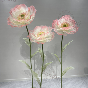 Flores Gigantes de Amapola de Organza de Seda Artificial, Color y Tamaño Personalizables, para Bodas Románticas, Día de la Madre, Navidad, Decoración del Hogar y Escaparates - Product Image 5