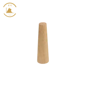 Hongshun Factory Direct Beech Wood Legs for Furniture Round Solid Wood Replacement Sofa Legs Cabinet Legs