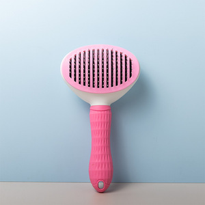 Brosse autonettoyante écologique à un bouton pour l'élimination des poils d'animaux (chats, chiens) – Utilisation en salle de bain – Peigne de toilettage et masseur pour animaux en matériau TPR - Product Image 6