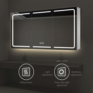 חדר אמבטיה סגסוגת אלומיניום חדר אמבטיה חכם הוביל מואר אנטי ערפל גילוח קיר שקע - Product Image 5