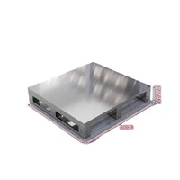 Palette plate en acier inoxydable 304, entrée quatre voies, empilable, palette métallique personnalisée pour entrepôt, vente en gros directe d'usine, industrielle