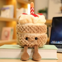 Boneka Plush Lilin Kue Angela Factory Direct OEM, Wajah Tersenyum Kawaii Lucu Lembut, Hadiah Ulang Tahun