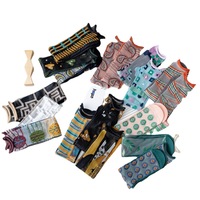 Chaussettes décontractées en coton pour femmes, mi-mollet, fines, tricotées, imprimées de dessins animés, absorbant la transpiration, pour le quotidien, printemps-été