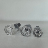 Flacon de vernis à ongles en verre transparent cylindrique avec bouchon et pinceau, 5 ml, petite capacité, sérigraphie, vide