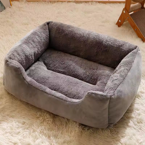 Various Customizations Manufacturer Low Price Trend Color Square Washable Soft <b>Nest</b> Kennel Plush Pet <b>Bed</b> for Cats Dogs - Product Image 3