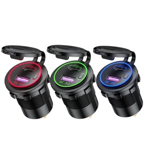 Không thấm nước biển thuyền USB sạc <span class=keywords><strong>12V</strong></span> kép USB C pd3.0 Loại C QC3.0 xe sạc Ổ cắm ổ cắm điện với LED vôn kế chuyển đổi - Product Image 5