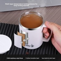 Tasses à café, lait et eau en acier inoxydable 304 avec couvercle anti-chute, style nordique, cadeaux d'affaires, pour étudiants en résidence universitaire, pour hommes et femmes