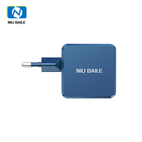 Cargador Rápido NIUBAILE Tipo-C PD 3.0 65W QC2.0, ABS Ecológico y Resistente al Fuego para Teléfonos Móviles y Relojes Inteligentes - Novedad 2025