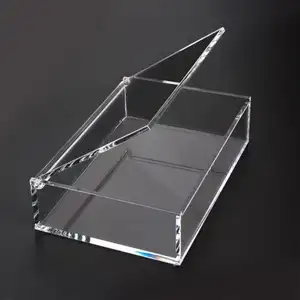 High quality custom size transparent Acrylic case with lid perspex display box