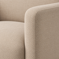 Fauteuil de salle à manger moderne rembourré avec accoudoirs, dossier haut en tissu tressé, idéal pour petite table de cuisine ou coin salon
