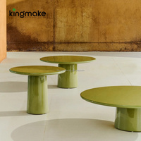 Ensemble de meubles d'extérieur modernes en gros, table d'appoint en ciment couleur personnalisée pour canapé d'extérieur, table basse pour hôtel et bord de piscine
