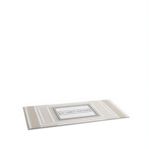 Tappetino da Bagno Reversibile in Cotone a Doppio Lato, Rettangolare a Righe, Minimalista Moderno con Base in Gomma per Uso Bagno - Product Image 1