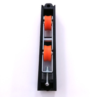 Roulette de porte-fenêtre coulissante moderne en aluminium, acier et plastique avec roue en nylon à faible bruit