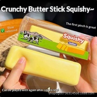 Jouet Squishy en forme de bâton de crème au beurre croustillant - Super anti-stress, à récupération lente, en PU, délicieusement croustillant