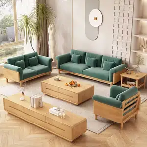 Kombinasi Sofa kain ruang tamu Jepang sederhana Modern