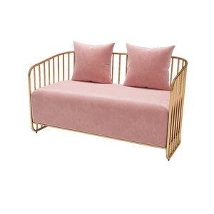 Juego de Muebles de Salón Ergonómicos de Cuero Rosa Moderno y Glamuroso, Silla de Estilismo con Espejo LED Dorado de Lujo, Cama para Lavado de Cabello con Reposapiés Ajustable - Product Image 3
