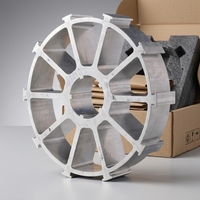 Perfil de Aluminio Circular Reforzado Radial de Gran Diámetro, Disco Irregular de Aluminio con Acabado Fresado para Ventilador