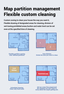 روبوت تنظيف مجاري الهواء لاسلكي للتنظيف الرطب والجاف مع شحن تلقائي لعام 2025، يعمل بتطبيق تويا واي فاي، مناسب للسجاد والأرضيات الصلبة - Product Image 3
