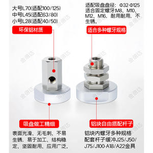 Heavy-Duty Robotic Arm Equipment Accessory Single Double Layer Vacuum Suction Cup Base Small Large Size Industrial Design - Product Image 3