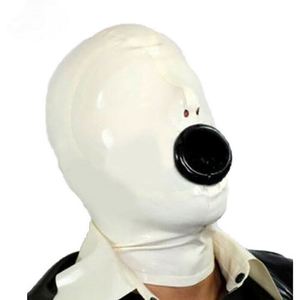 Blanc Sexy Latex Couvre-chef Masque Fête Masque Mode Sexy Couvre-chef Fête - Product Image 1