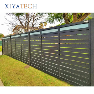 Valla de privacidad de aluminio para exteriores XIYATECH con paneles de listones para paisajismo moderno, barandilla de tubería de hierro, diseños de barandillas de balcón de hierro - Product Image 4