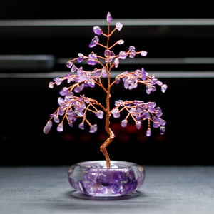 <b>Crystal</b> <b>Tree</b> Citrine Wire Art Yellow Desktop Ornament Home Decoration - Product Image 4