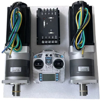 Kit complet de moteur sans balais double 48V 2000W avec réducteur et télécommande pour tondeuse robot AGV