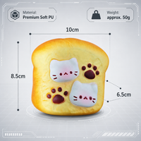 Jouet anti-stress mignon en forme de patte de chat, type Squishy à rebond lent, taille paume, 10cm x 8.5cm x 6.5cm