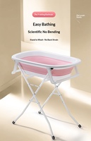Baignoire pour animaux de compagnie moderne en plastique, pliable, ergonomique, sans pliage, grande capacité 45L, haute résistance à la charge