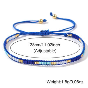 Bracelets porte-bonheur ajustables en perles tissées et tressées multicolores Ximang 2026, style traditionnel, nouveauté été pour femmes, vente en gros - Product Image 3