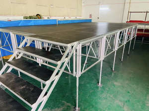 16x32 фута этап сборки из алюминиевого сплава регулируемая высота с двумя лестницами для проведения мероприятий, концертов, свадебной вечеринки, сценической платформы - Product Image 3