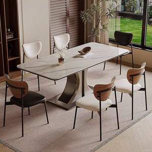 Tavoli da banchetto per famiglie barocche <span class=keywords><strong>tavolo</strong></span> da pranzo contemporaneo in acciaio inossidabile <span class=keywords><strong>tavolo</strong></span> da pranzo con <span class=keywords><strong>sedie</strong></span> - Product Image 3