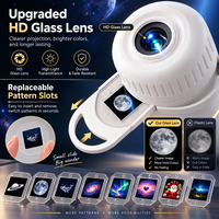 Projecteur USB Ciel Étoilé Galaxie avec Lumière d'Ambiance RGB, Lentille de Projection HD Améliorée, Gradation Continue, Plusieurs Diapositives
